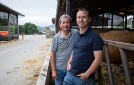 Digby and James at Gatley Farm
